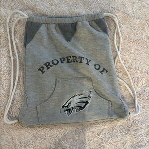 Philadelphia Eagles grey Drawstring Backpack